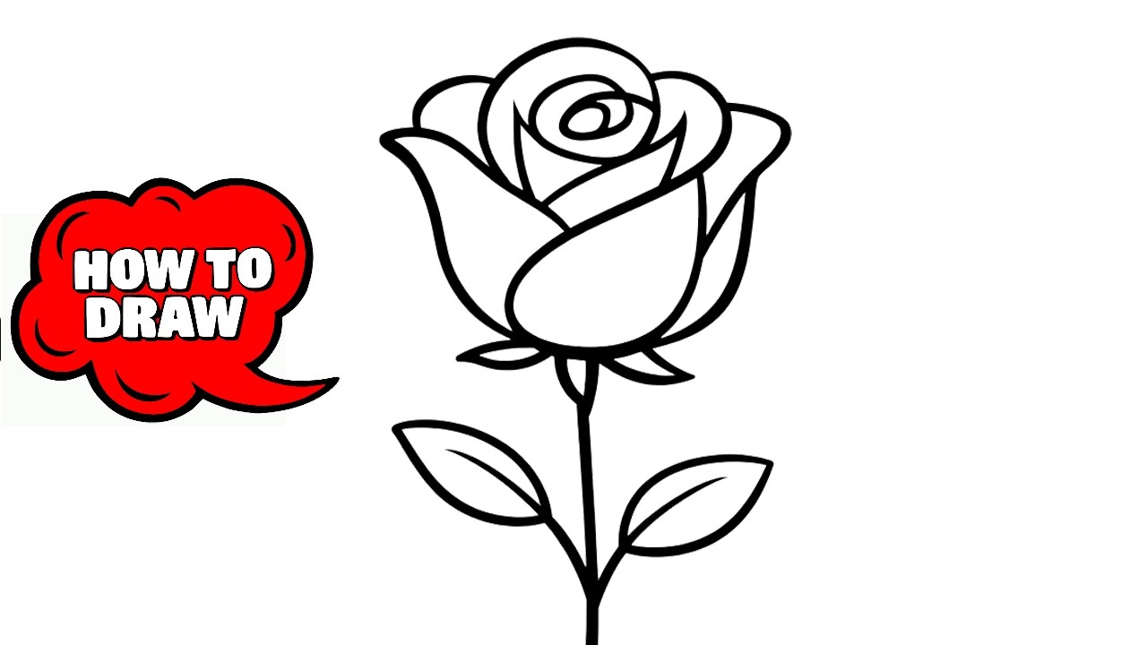 How to Draw a Rose Easily | Perfect Rose Drawing in Minutes