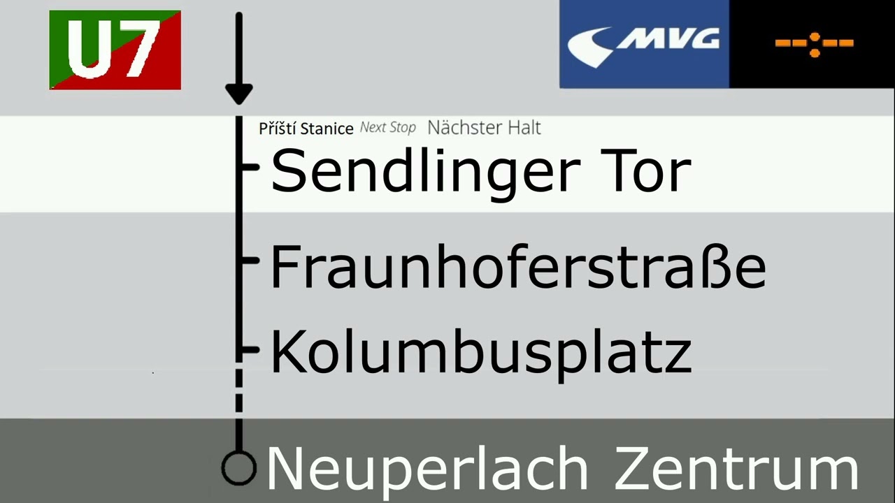 [U-Bahn München] Ansagen der U7 Olympia-Einkaufszentrum - Neuperlach Zentrum