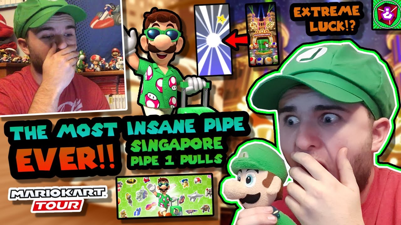 THE MOST SHOCKING PIPE PULLS I'VE EVER DONE YET!! (Singapore Pipe 1 Pulls) | Mario Kart Tour