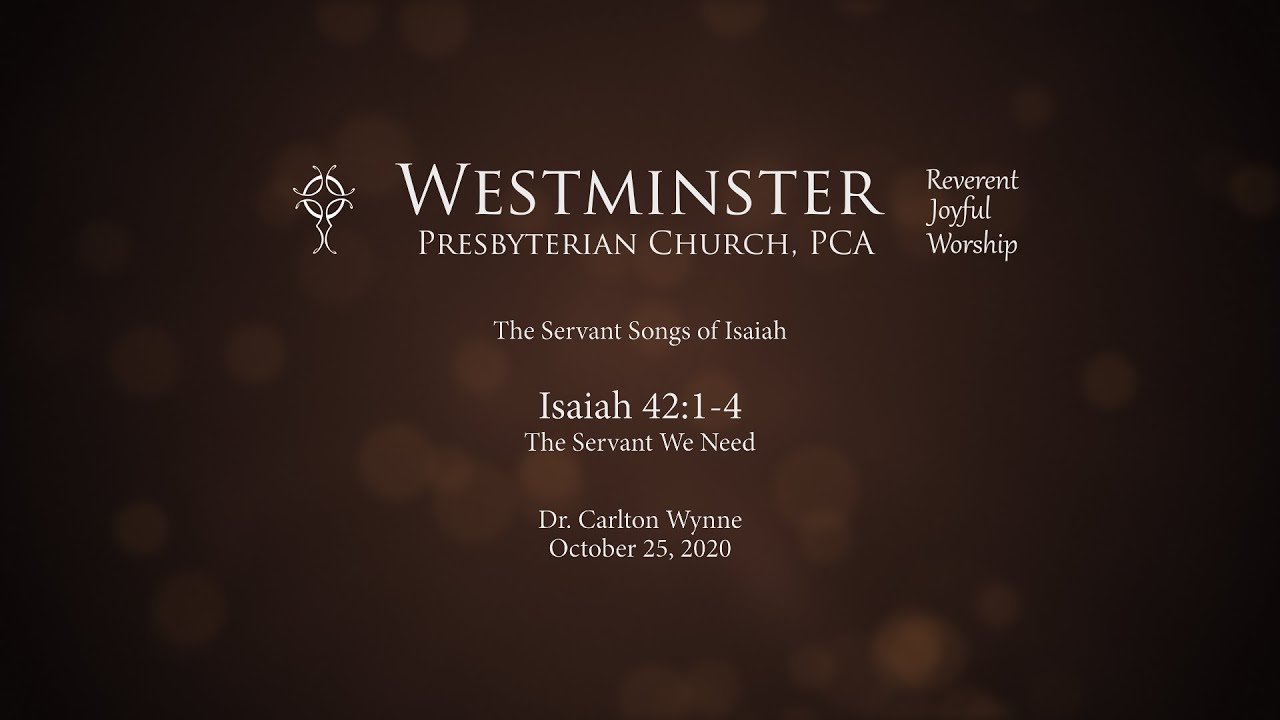 Isaiah 42:1-4 - The Servant We Need