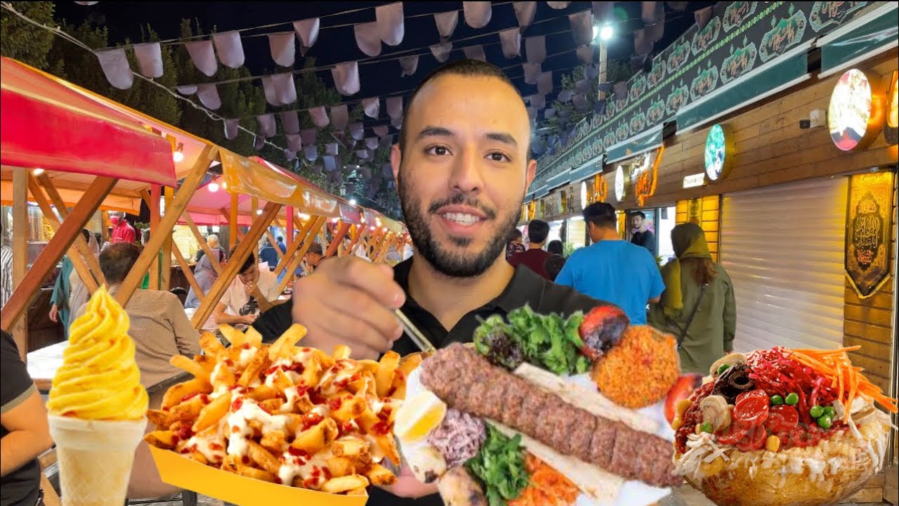 جولة اكل الشوارع في طهران | شارع كامل بس مطاااعم 🍕