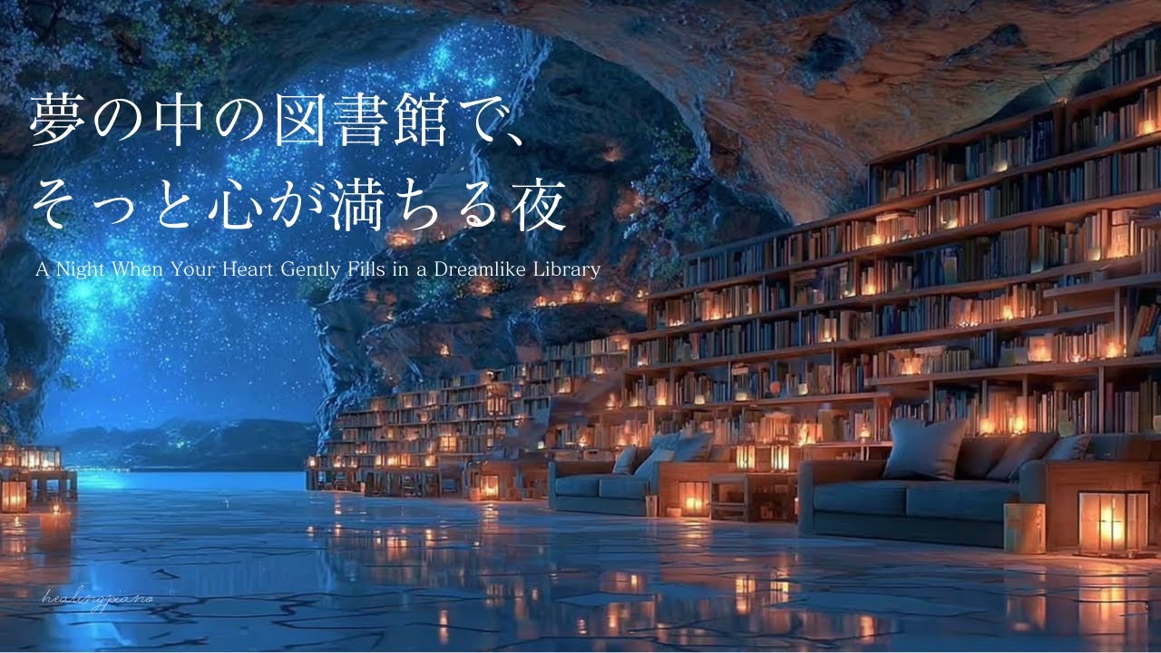 【夜のピアノBGM】夢の中の図書館でそっと心が満ちる夜 |A Night When Your Heart Gently Fills in a Dreamlike Library