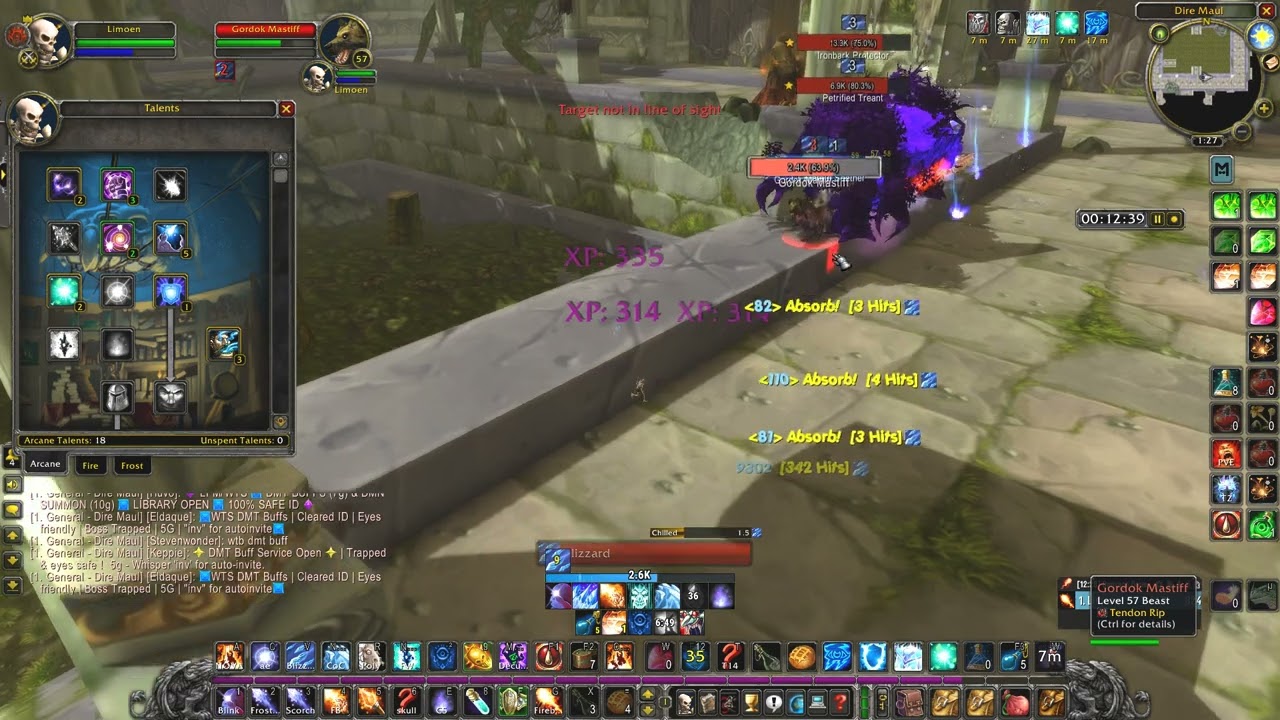 Level 58 mage Solo DMW+N - 135k+ EXP in 20-22 minutes [CLASSIC WOW]