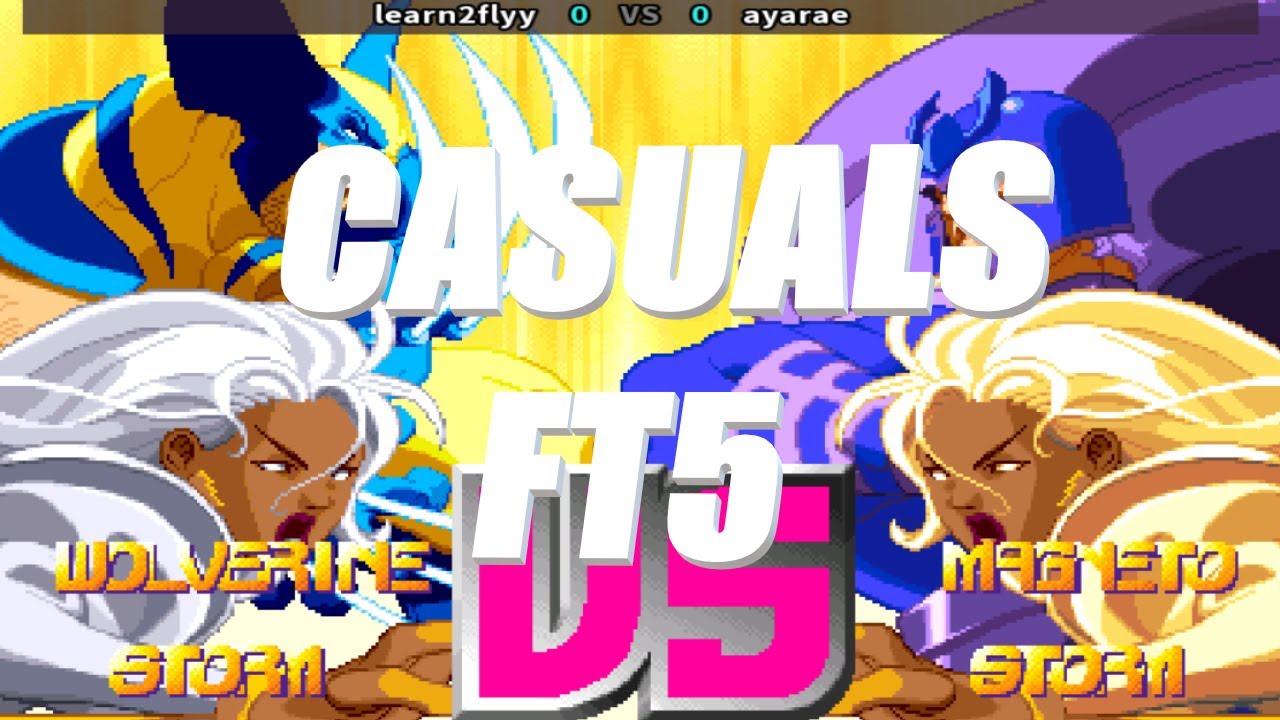 X-men vs street fighter | FT5  🇵🇭 learn2flyy vs 🇵🇭 ayarae | Fightcade | 09.02.2024