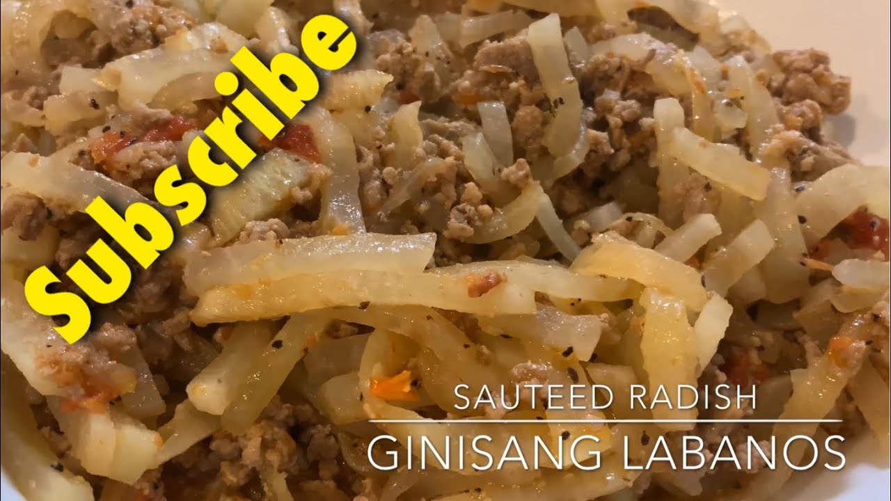Filipino Recipe - Ginisang Labanos ( Sauteed Radish )