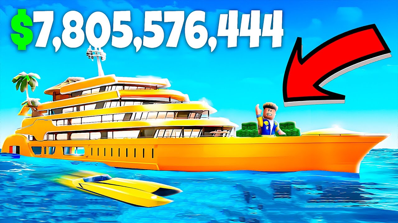 Я построил самую большую и богатую золотую яхту в MEGA MANSION TYCOON! (MEGA YACHT)
