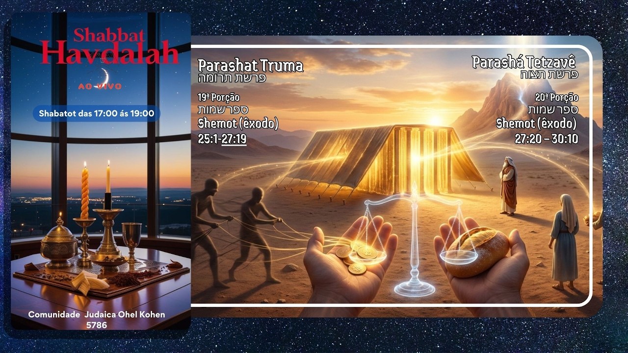 Hallel e Havdalah | 𝐏𝐚𝐫𝐚𝐬𝐡𝐚́ 𝐓𝐫𝐮𝐦𝐚́ 𝐞 𝐈𝐧𝐢𝐜𝐢𝐨 𝐝𝐚 𝐏𝐚𝐫𝐚𝐬𝐡𝐚́ 𝐓𝐞𝐭𝐳𝐚𝐯𝐞̂ 𝟓𝟕𝟖𝟔