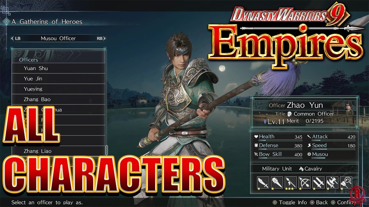 Dynasty Warriors 9: Empires - All Characters & Gallery Art (English) *Updated*