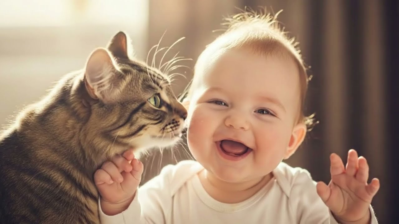 When Your Baby Meets a Cat Adorable Moments