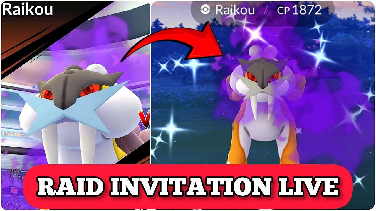 Shadow Raikou Raid Invitation Live! #pokemongo #shiny #live