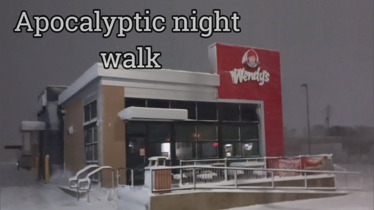 Midnight walk in snowstorm - Hutchinson, Kansas