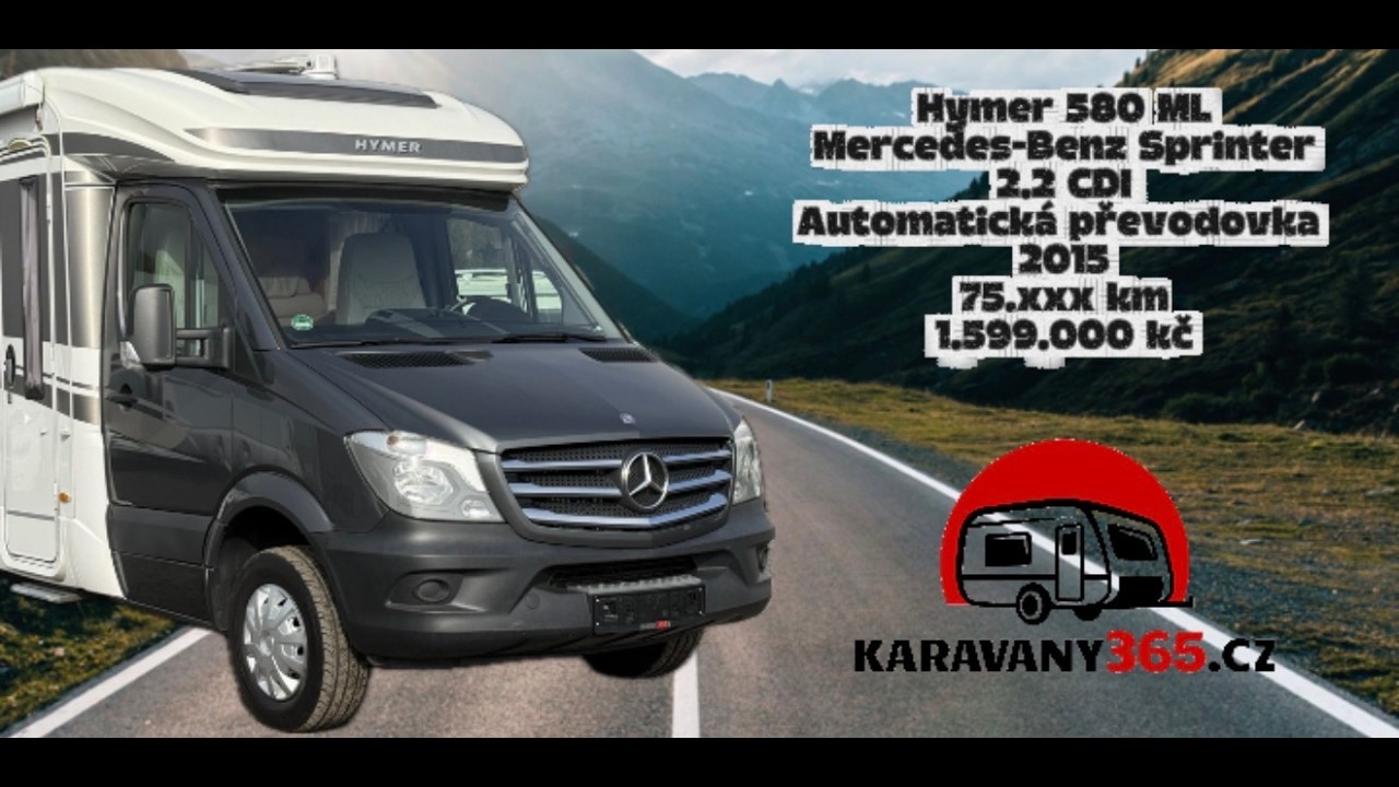 Hymer 580 ML- Mercedes-Banz Sprinter: 2015, 2.2 CDI, 75tis.Km, automat