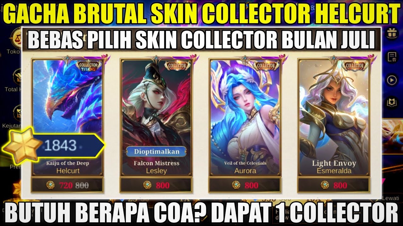 GACHA BRUTAL SKIN COLLECTOR HELCURT PAKAI COA! TERNYATA BUTUH SEGINI UNTUK DAPAT 1 COLLECTOR TITANS