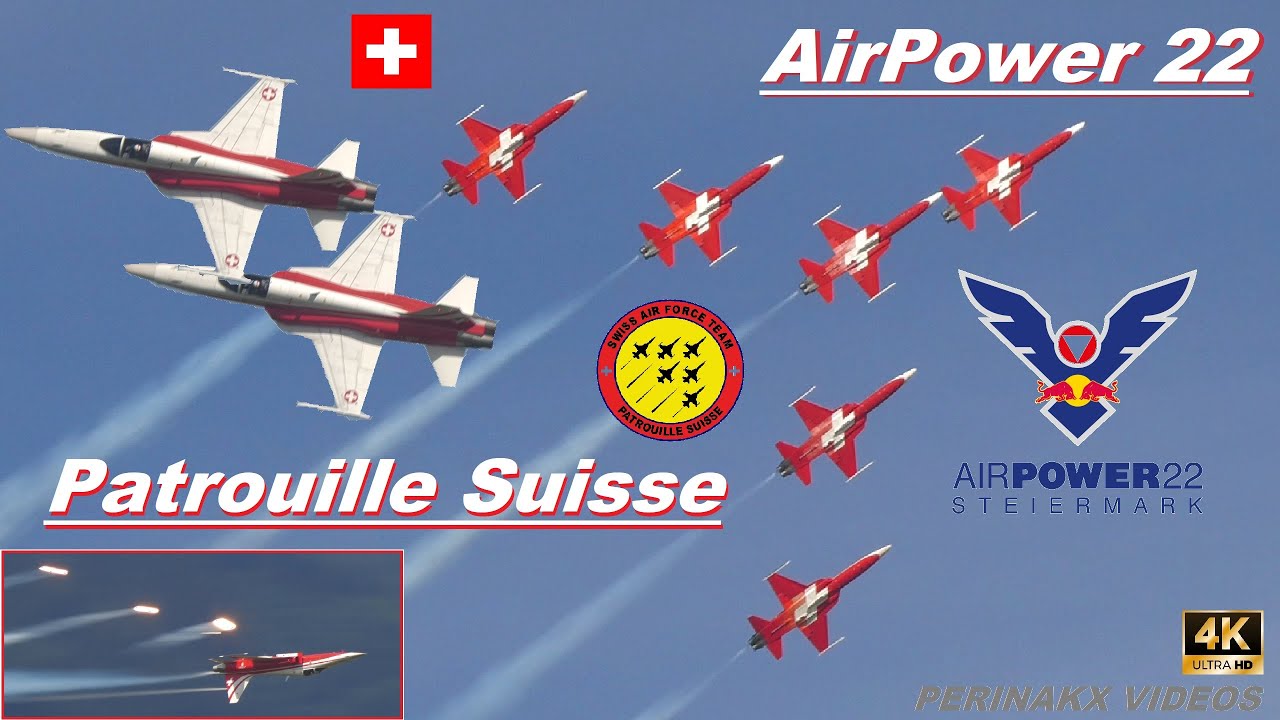 F-5 E Tiger II ▲ Patrouille Suisse 🇨🇭 ▲ Swiss Air Force ▲ AirPower Zeltweg 2022