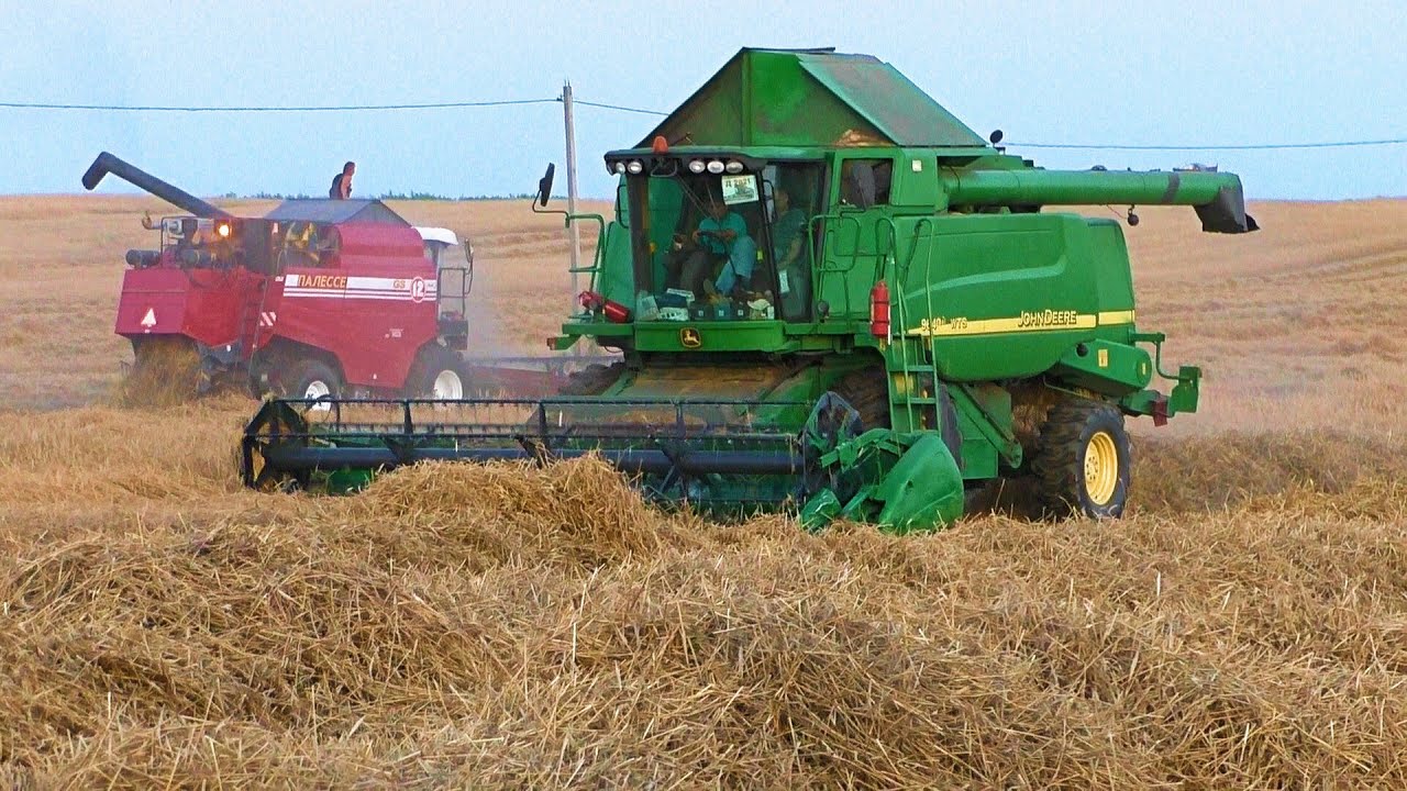 Уборка Тритикале/ Полесье GS 10. GS 12. John Deere 9640