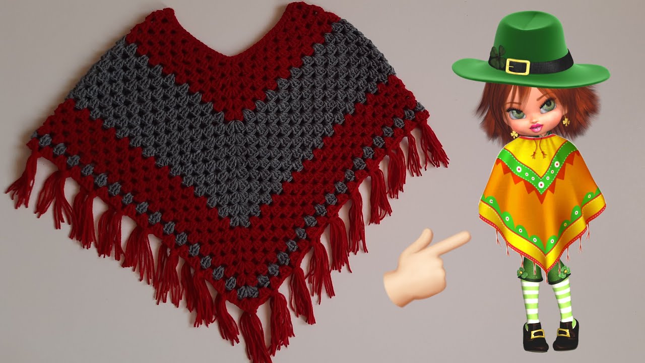 آموزش بافت پانچو سایز ۶ تا ۱۲ ماهه  |  Poncho weaving training, size 6 to 12 months