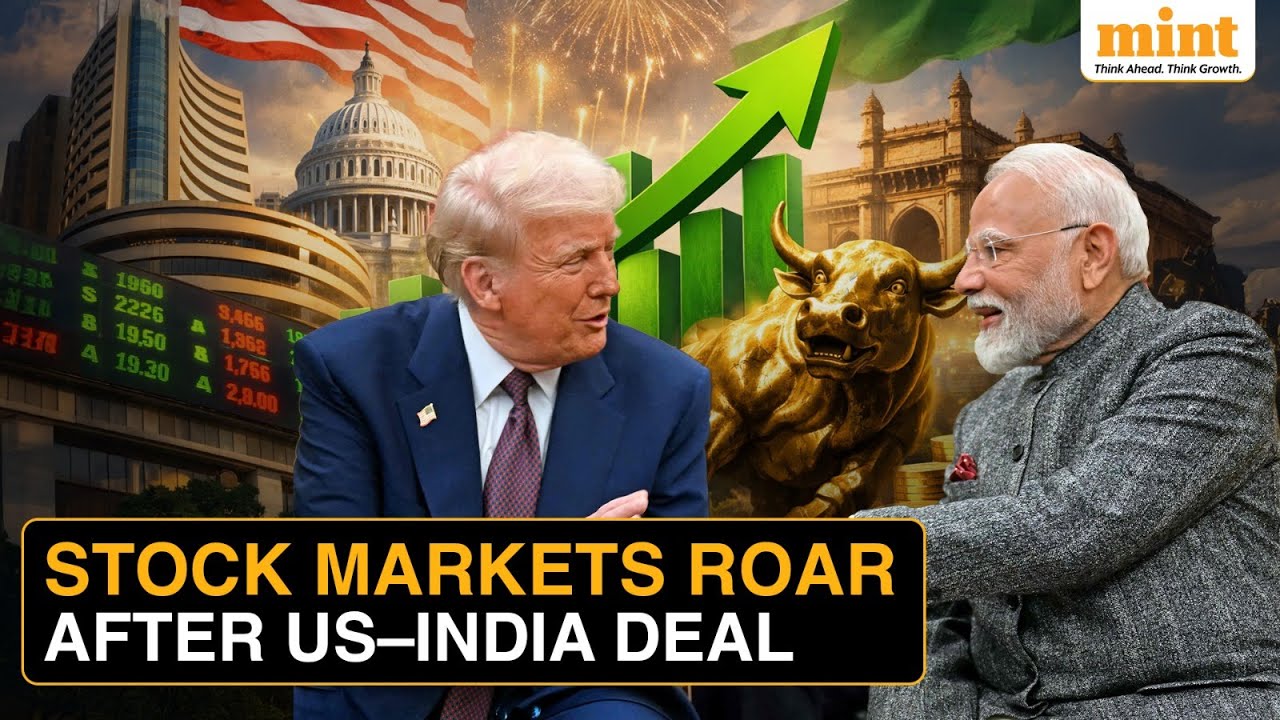 Sensex Jumps 4,200 Points, Nifty Near Record Highs After US–India Trade Deal