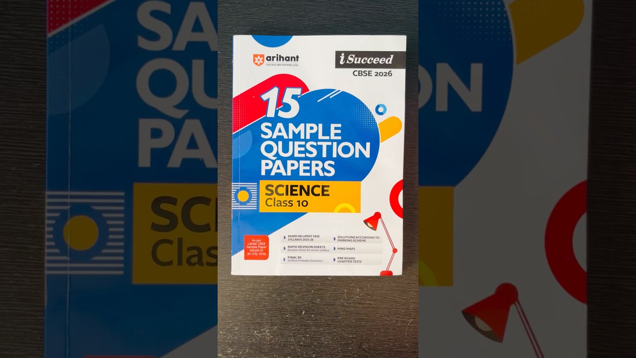 Arihant I Succeed CBSE Sample Question Papers Class 10 Science Exam 2026 15 Sample Papers CBSE Paper