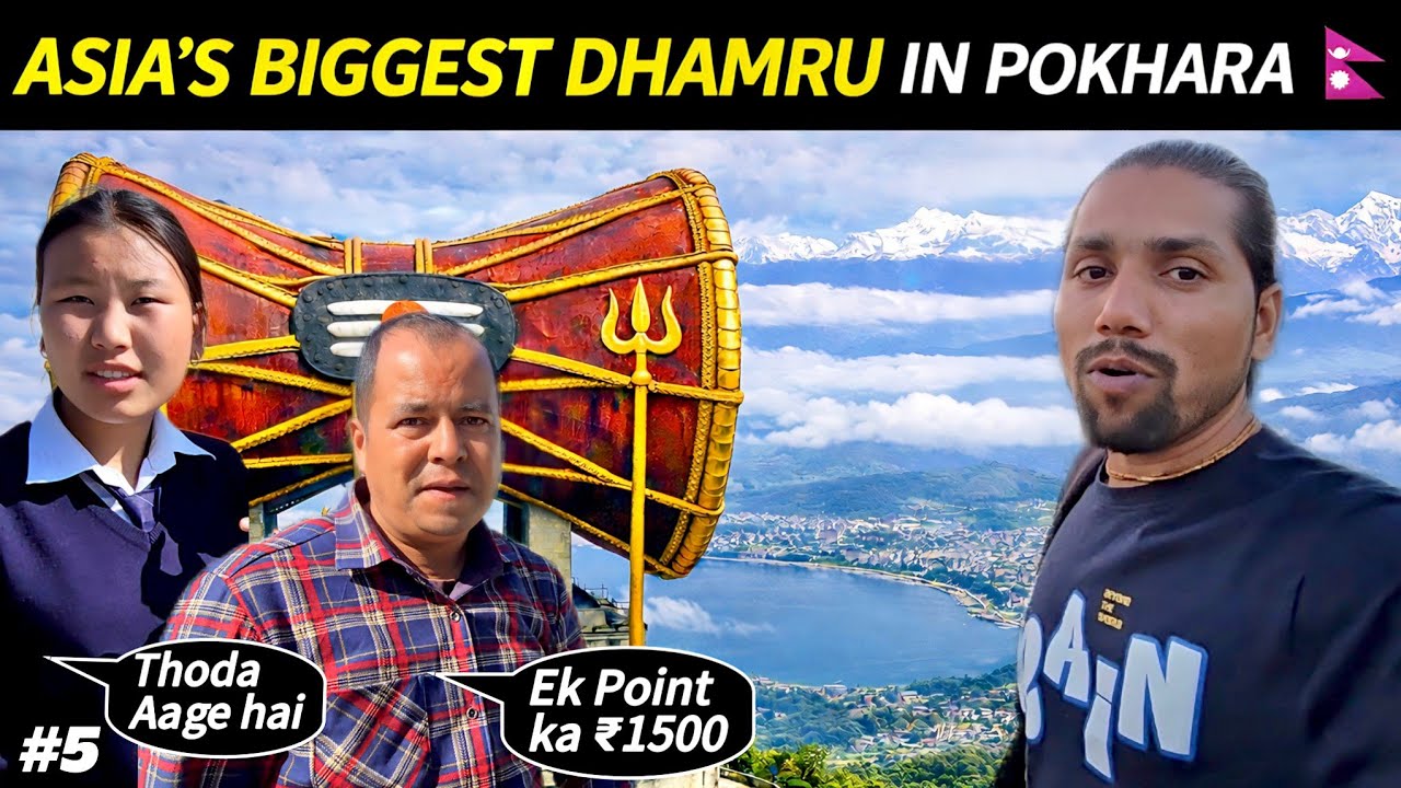 World Peace Pagoda & Asia’s Biggest Dhamru 😱 | Nepal Series Ep-05