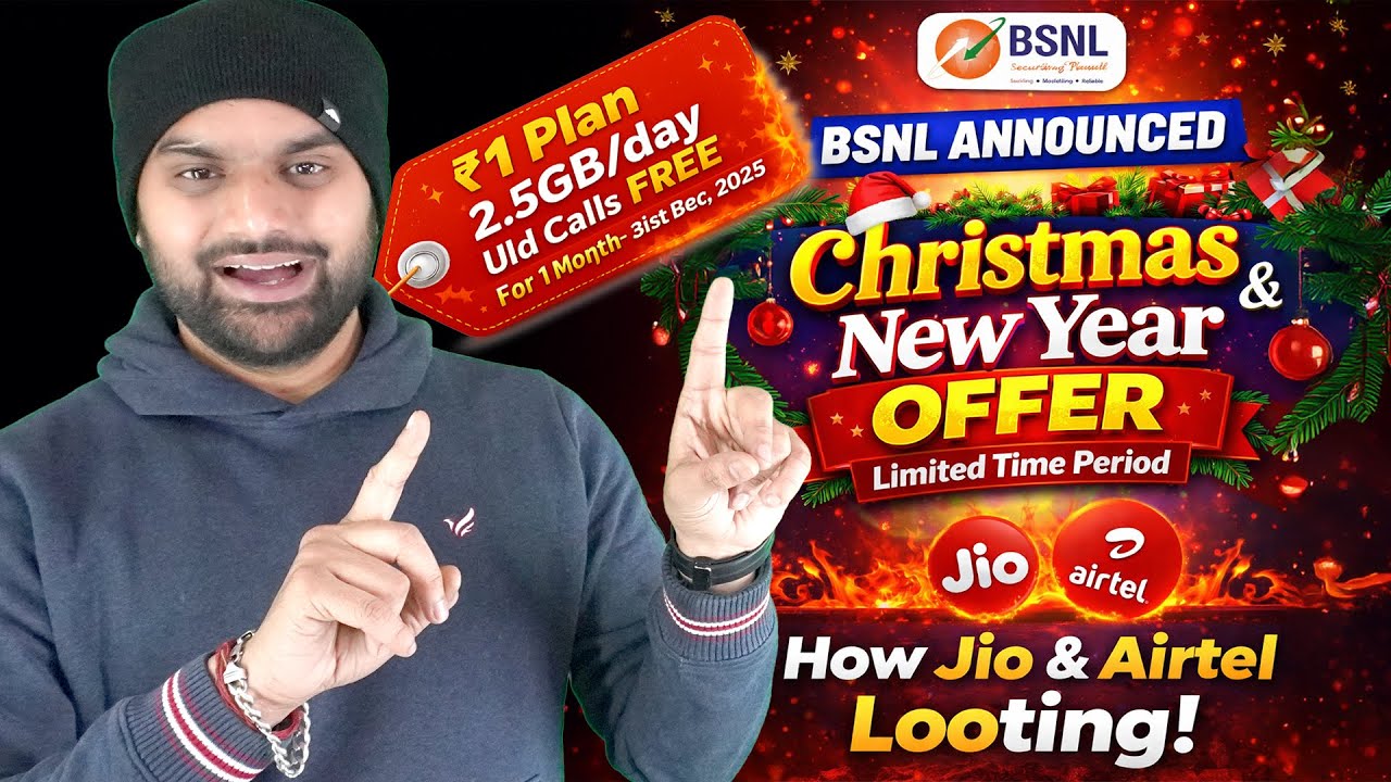 BSNL Christmas Offer vs Jio New Year vs Airtel Festive Plans | Which is Best in 2026?
