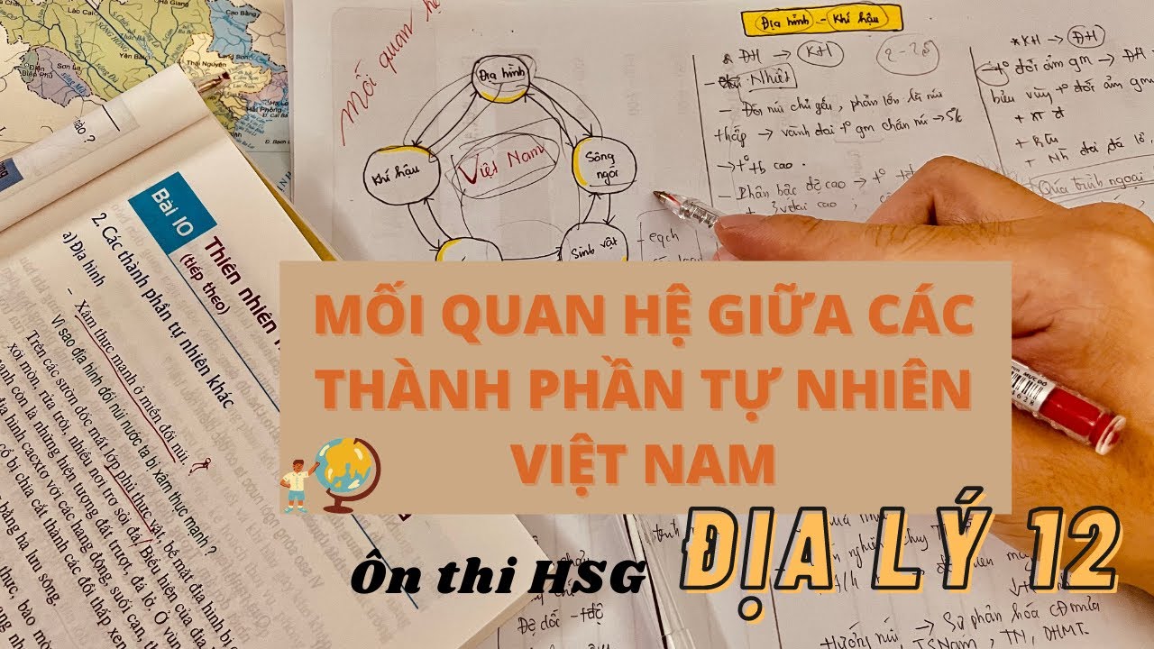 HSG Địa lí 12: Mối quan hệ giữa các thành phần tự nhiên Việt Nam (phần 1), phổ biến trong đề HSGQG