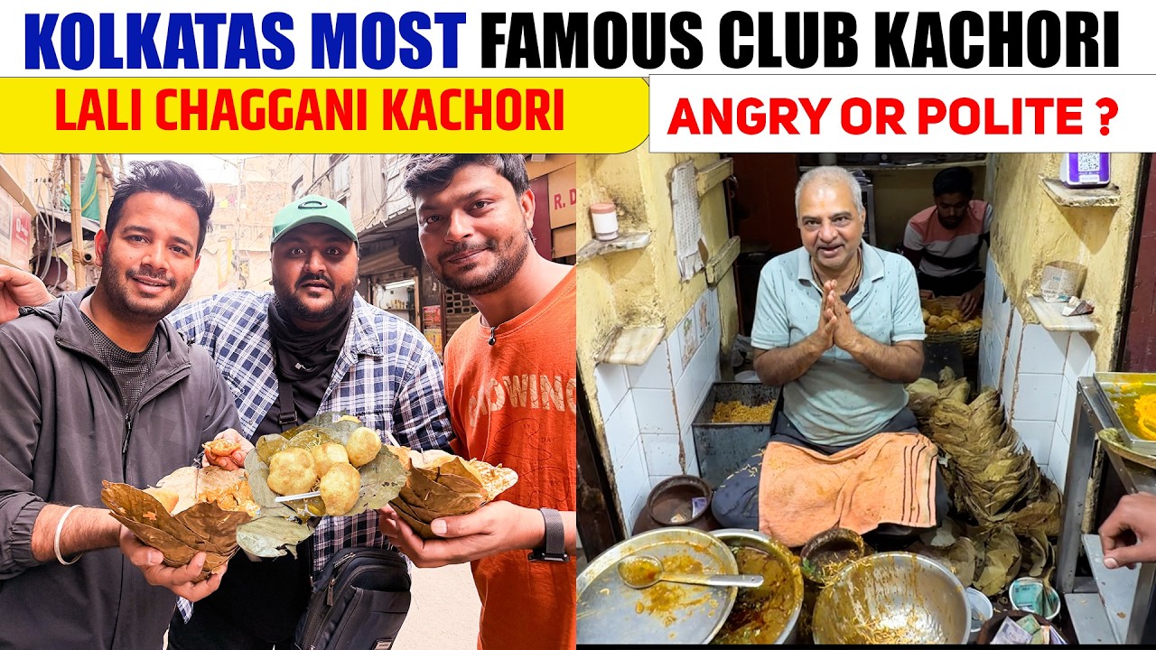 KOLKATA'S MOST FAMOUS Lali Chaggani Club kachori || Angry or Polite ?food tour inBada baazar
