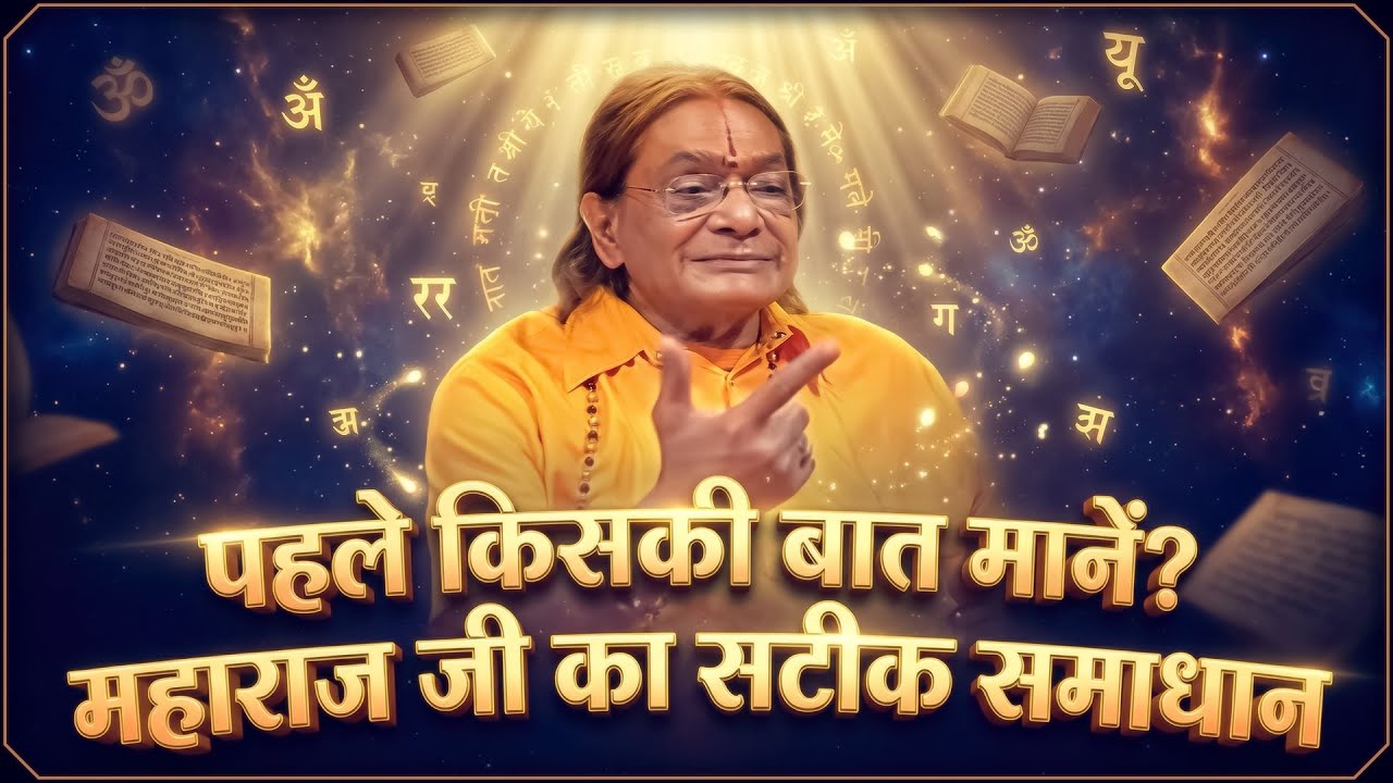 पहले किसकी बात मानें? महाराज जी का सटीक समाधान - Jagadguru Shree Kripaluji Maharaj Pravachan