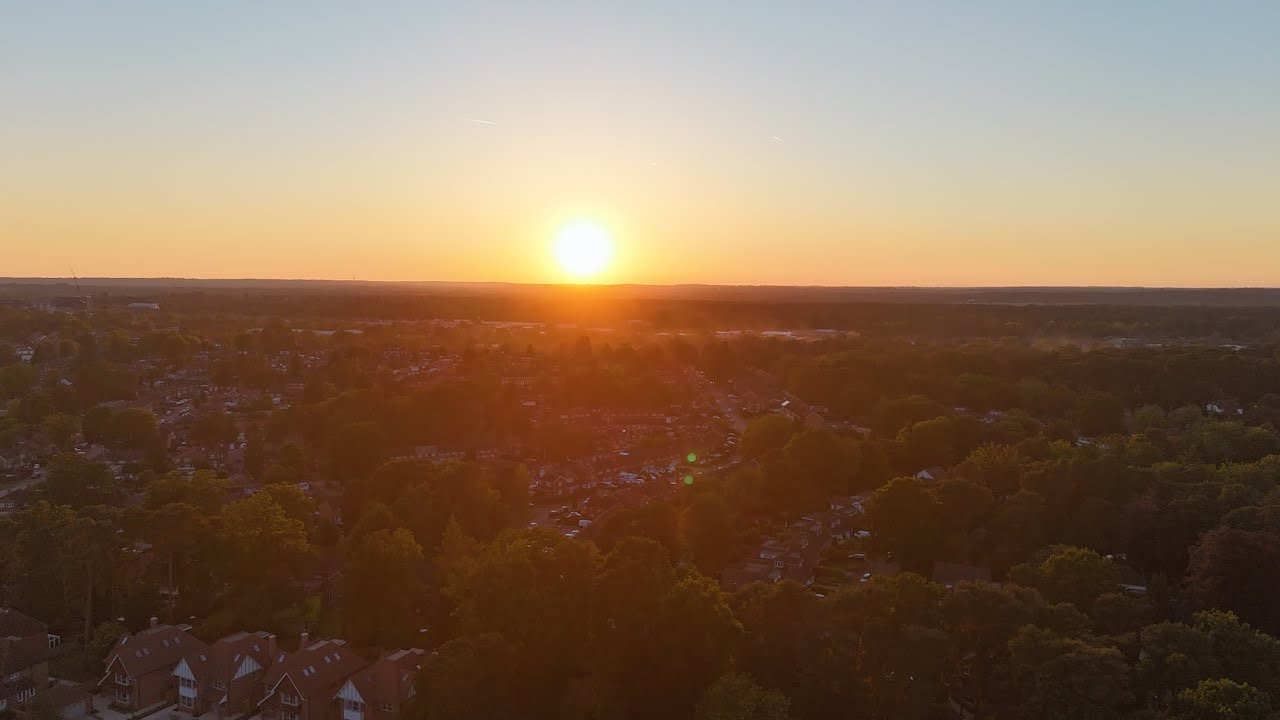 Beautiful Serene Sunset Pyrford Park Woking Surrey 4K - Cinematic