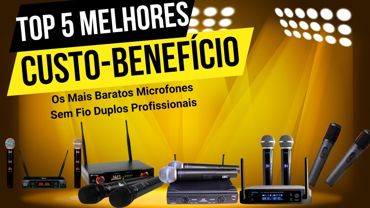 👉 5 Melhores Microfones Sem Fio Duplos Custo-Benefício 2025 para Igrejas,Karaokês e Eventos! 🎤
