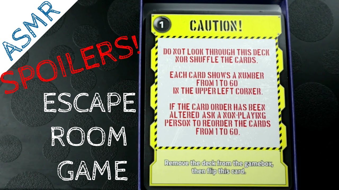 ASMR Solo Board Game Playthrough - DECKSCAPE - Test Time - an escape room game (Whispering)