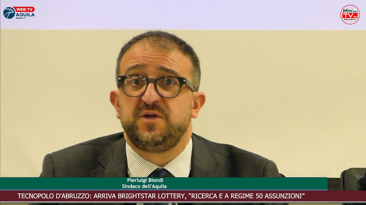 Manuwebtv.it: L'AQUILA,ARRIVA BRIGHTSTAR LOTTERY, ”Sindaco dell’Aquila  Pierluigi Biondi