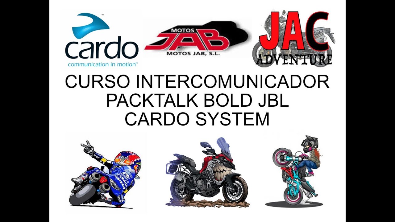 Curso intercomunicador Cardo Packtalk 2022 Motos JAB en español