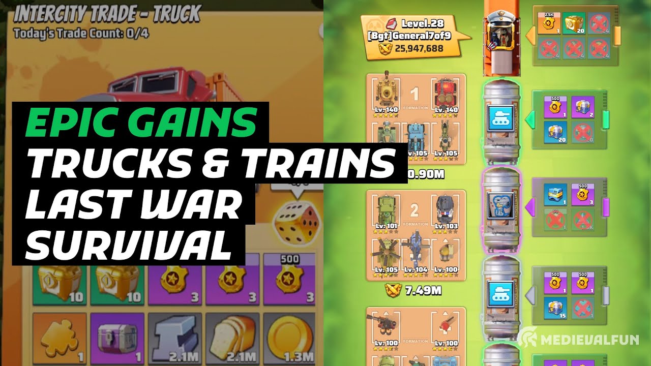 How to use Trade Trucks & Trains to get Plenty of RSS in Last War Survival