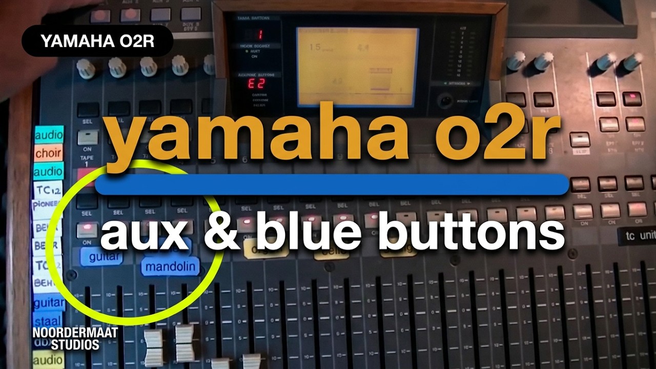 YAMAHA O2R - AUXILIARY - BLUE BUTTONS -NOORDERMAATSTUDIOS