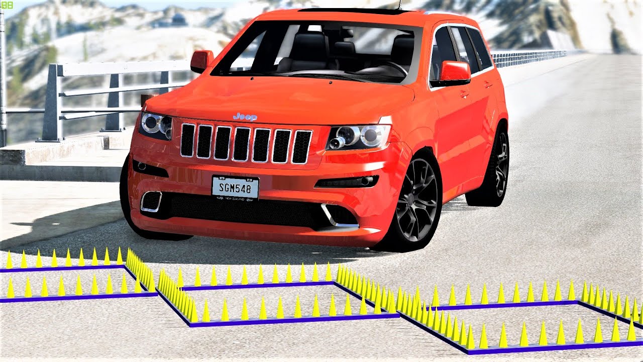 High Speed Spike Strip Crashes #41 - BeamNG Drive | CRASHdriven