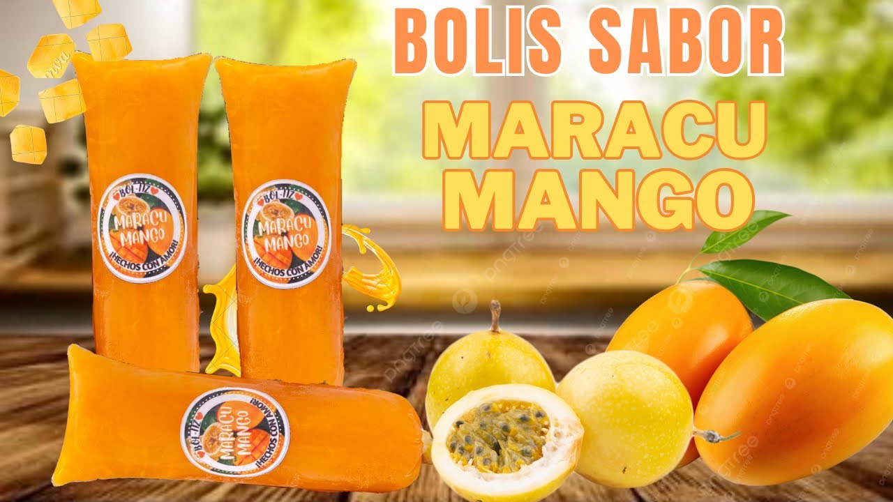 BOLIS SABOR MARACU MANGO BASE AGUA |RECETA para tu NEGOCIO  #maracuya #mango #emprendimiento