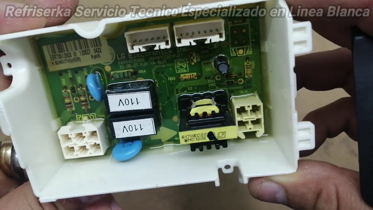 Reparación Tarjeta Lavadora Lg Inverter Falla no Bota el Agua | refriserka