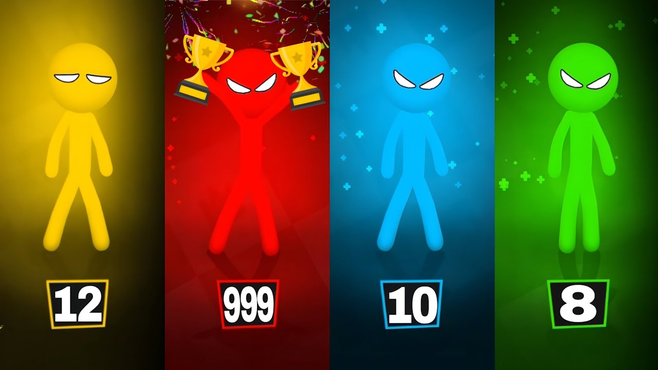 Stickman Party 1 2 3 4 Players - Tournament Cup Gameplay - Minigames Update