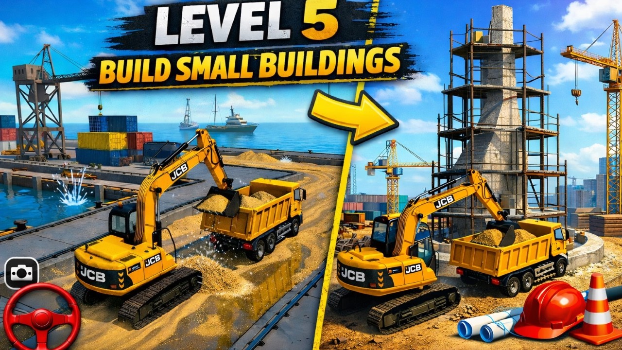 JCB City Road Construction Simulator 3D - City Construction Road Builder Simulator -Android Gameplay