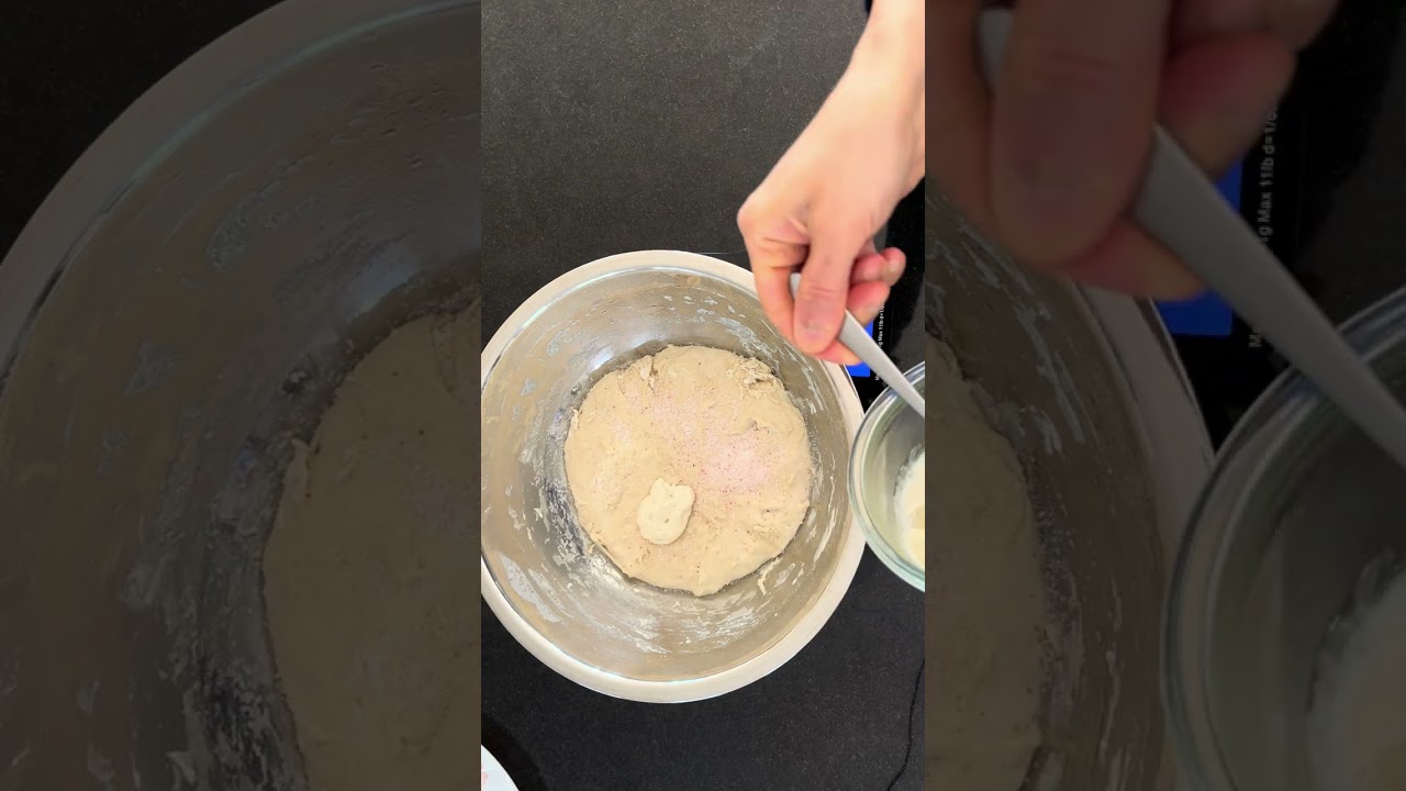 Add starter and salt