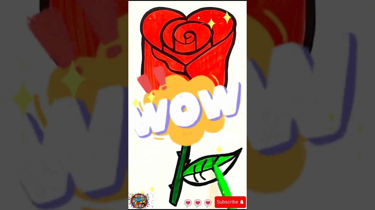 How to draw a FLOWER/ROSE easy | Dibuja una ROSA f&aacute;cil paso a paso | #viral #shorts #flowers #reels