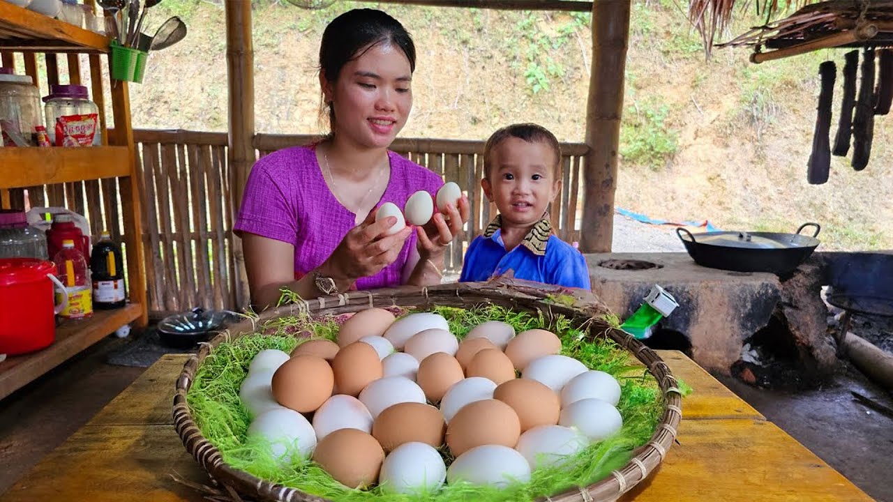 Cosecha De Huevos Para La Venta En El Mercado - Cocina Y Conservación De Huevos de pato