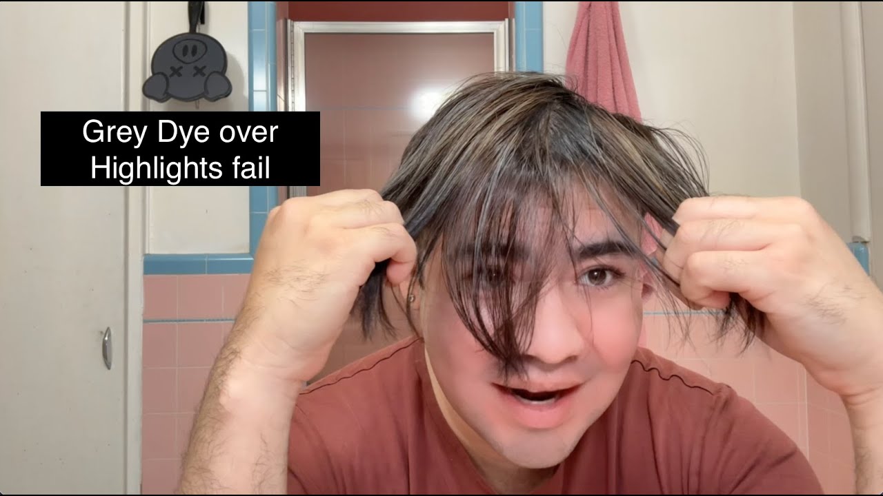 T5SA - Grey Hair Dye over Highlights Hair Fail