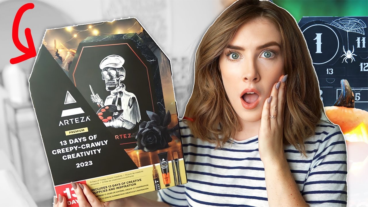 I Tried a $50 ART Calendar for HALLOWEEN?! *supplies behind every door*