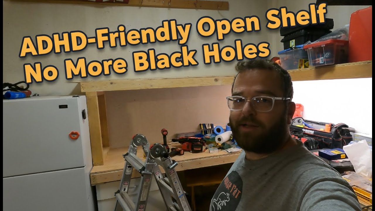 Why I'm NOT Using Cabinets: Building an ADHD-Friendly Shop Shelf