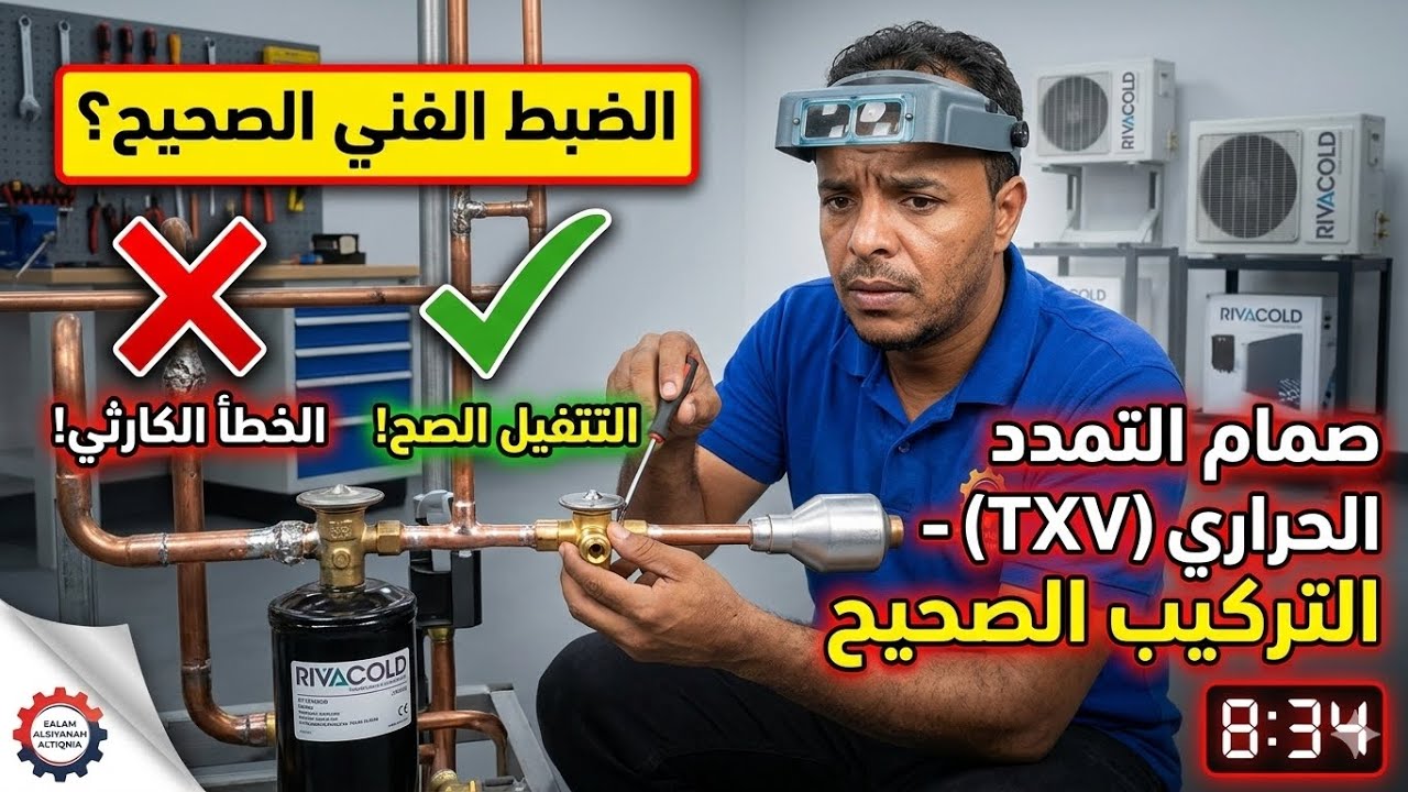 الطريقة الصحيحة لتركيب صمام التمدد الحراري