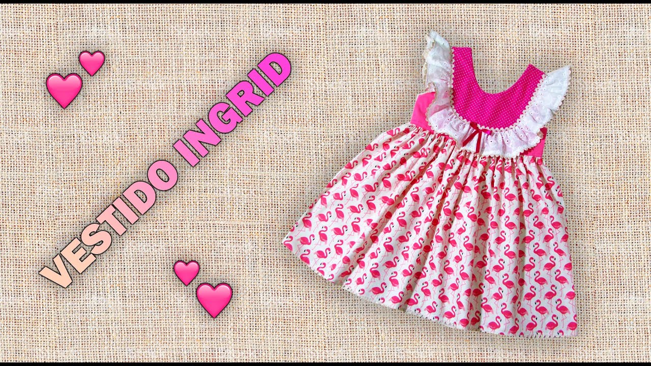 Ingrid   Vestido com Sobre Pala Redonda   1 a 10 anos   Molde Gratuito para 10 anos