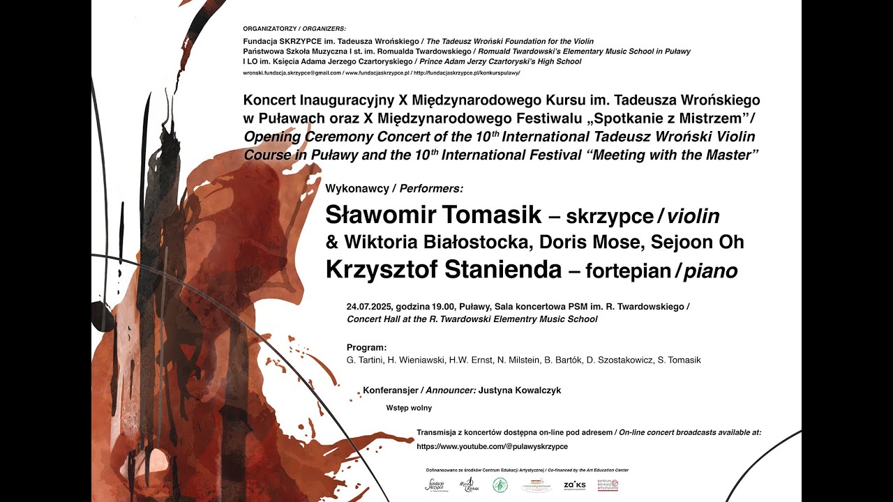 2025-07-24 Koncert Inauguracyjny / Opening Ceremony Concert - Sławomir Tomasik & Krzysztof Stanienda