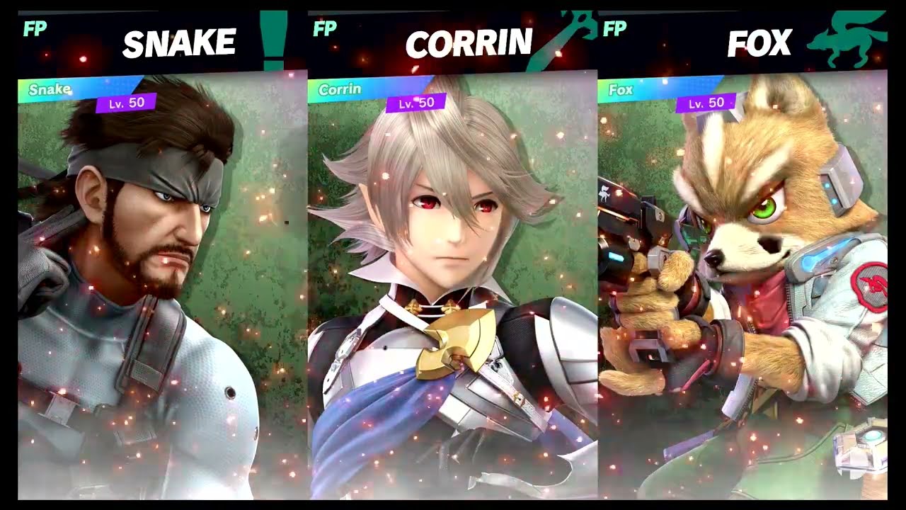 Super Smash Bros Ultimate Amiibo Fights – 11pm Finals Snake vs Corrin vs Fox