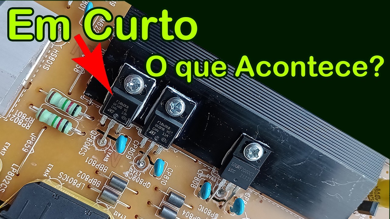 O que acontesce ou Como é uma Fonte Chaveda com o Mosfet Chavedor PFC em Curto